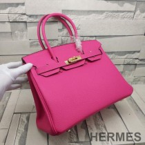 Hermes Birkin Bag Togo Leather Gold Hardware In Rose