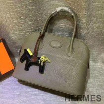 Hermes Bolide Bag Togo Leather Palladium Hardware In Grey