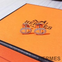 Hermes Chaine D'Ancre Earrings In Silver