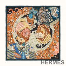 Hermes Duo Cosmique Scarf 100 In Brown