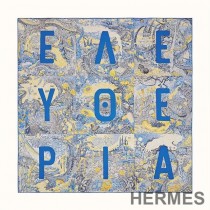 Hermes Eleftheria Shawl 140 In Dark Blue