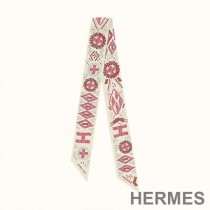 Hermes Kelly En Perles Twilly In White