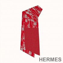 Hermes Passementerie Maxi-twilly Cut In Red