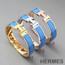 Hermes Small Clic H Bracelet In Sky Blue