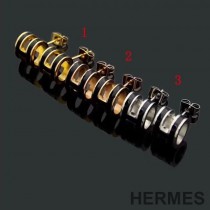 Hermes Small Pop H Earrings In Black
