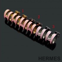 Hermes Small Pop H Earrings In Pink